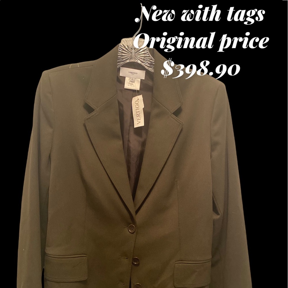 Vertigo Ladies Blazer.  Pre-Owned but never worn.  Large Eith back embroidered.